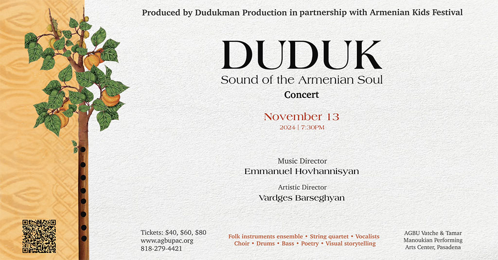 Duduk: Sound of the Armenian Soul Concert Flyer